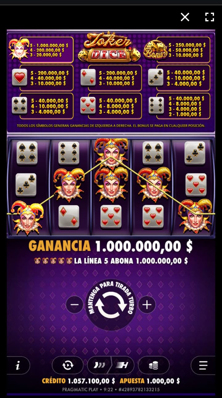 Premio Joker Dice $1.000.000
